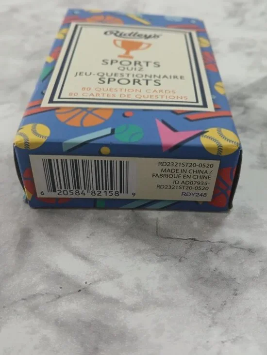 Ridley’s Sports Trivia Card Game 80 Questions Family Party Quiz Travel Game - Picture 3 of 6